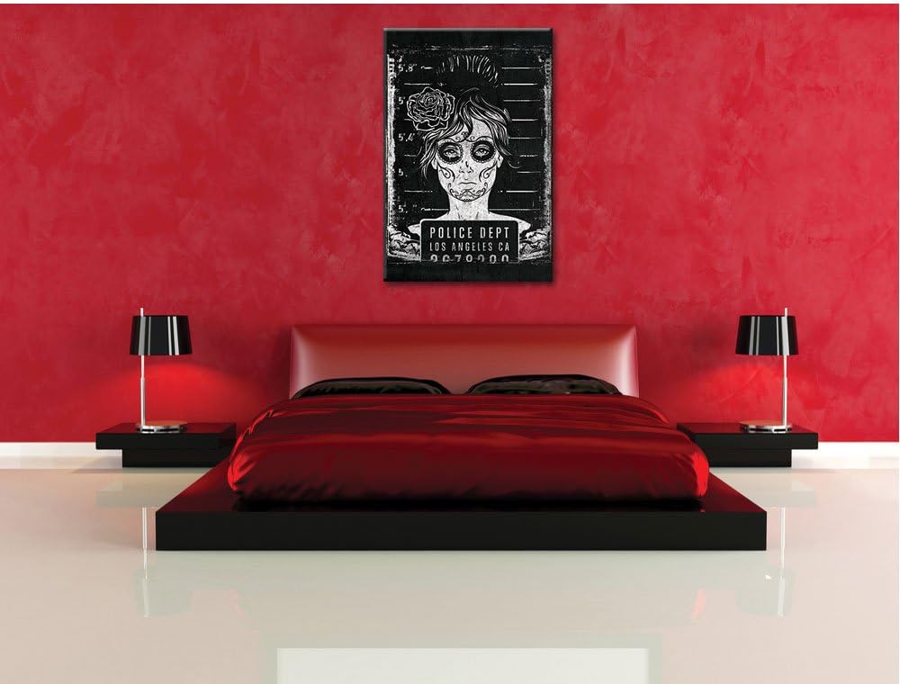 Dark Busted black Bild auf Leinwand, XXL riesige Bilder fertig gerahmt mit Keilrahmen, Kunstdruck au