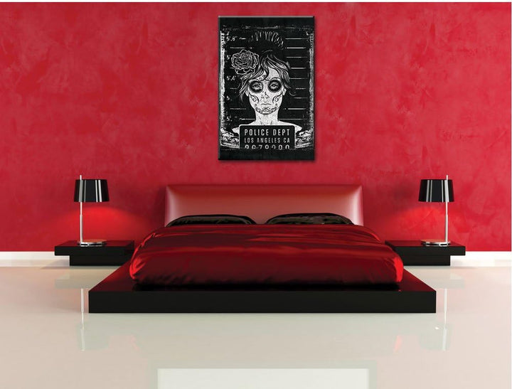 Dark Busted black Bild auf Leinwand, XXL riesige Bilder fertig gerahmt mit Keilrahmen, Kunstdruck au