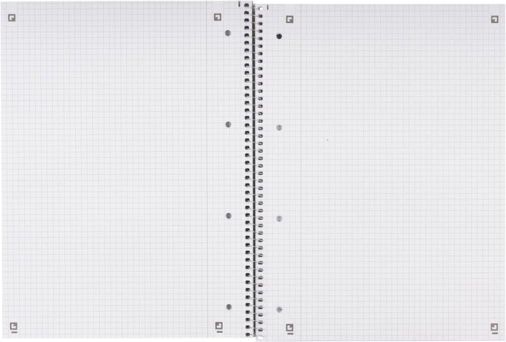 Oxford Recycling Collegeblock A4 kariert Rand links, 80 Blatt, 10 Stück A4 kariert mit Rand links, A