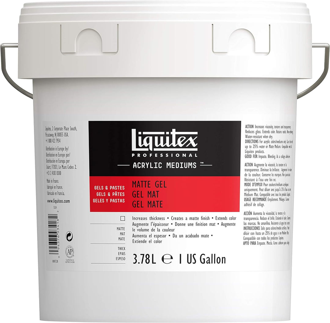 Liquitex 5324 Professional Mattes Gel Medium, entzieht Acrylfarben den Glanz, kann als Klebemittel f