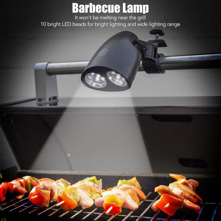 Changor Grilllicht LED, Hitzebeständiges Grillbeleuchtung, Verstellbare C Klemme, 3 Helligkeitsstufe