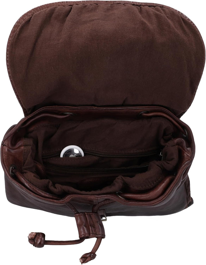 Gusti Rucksäcke Leder - Bennett Damen Lederrucksack Cityrucksack Backpack Daypack Wasserdicht 12L Vi