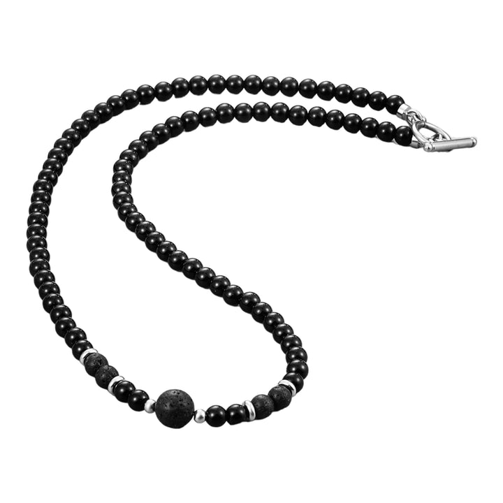 Handgemachte Herren Tigerauge Onyx Perlenkette Kette Natürliche Edelsteine Heilung Kristallschmuck (