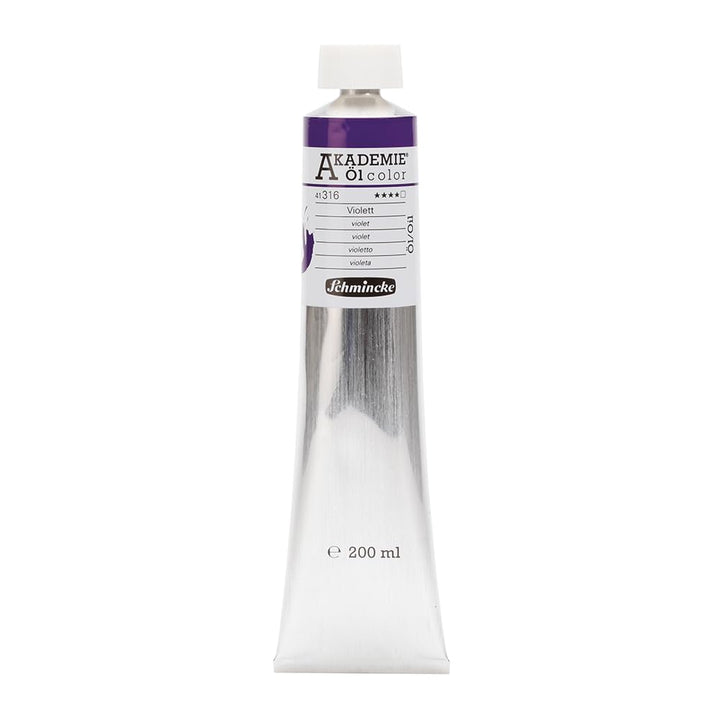 Schmincke – AKADEMIE® Öl color, feine Künstler-Ölfarben, Violett, 41 316 015, 200 ml Tube, höchst li