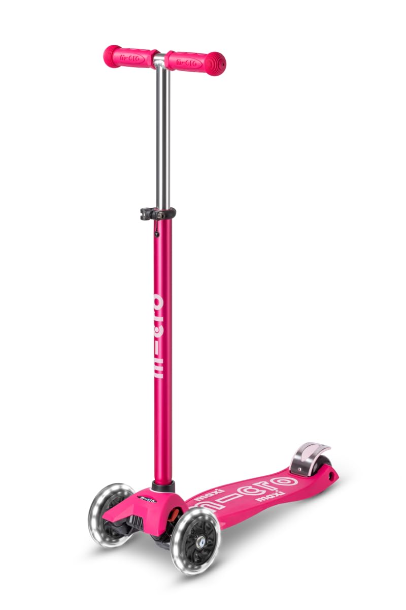 micro Maxi Deluxe LED Kickboard | Kickboard mit LED-Vorderrollen | Lenker höhenverstellbar | ab 5 Ja