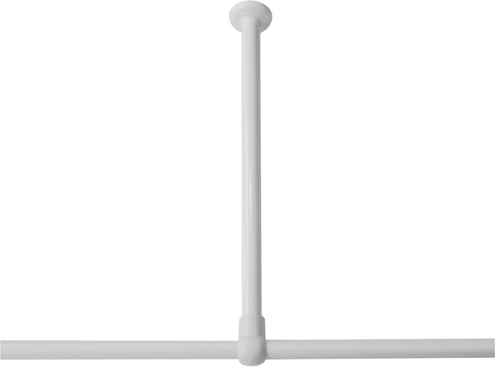 Sealskin Deckenhalterung für Duschvorhangstange, Durchmesser 28 mm, Aluminium, Farbe: weiss, 60 x 2,