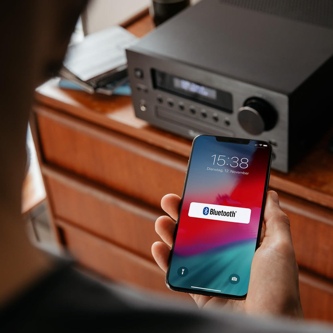 Teufel KOMBO 43 CD-Receiver - Kompakter HiFi-Stereo-Receiver, 2 x 25 Watt, Bluetooth mit aptX®, UKW