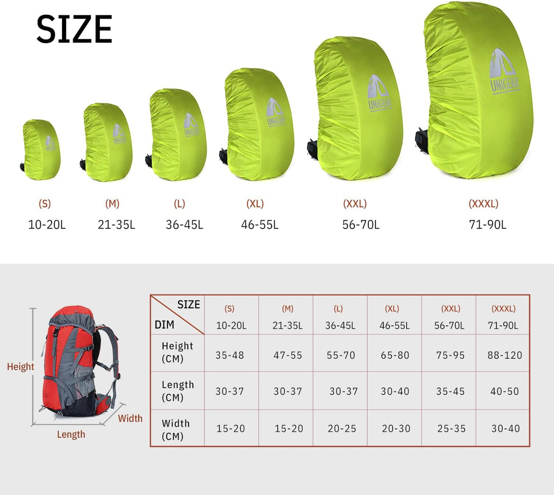 Unigear Regenschutz für Rucksäcke Schulranzen mit Reflektor, wasserdichte Regenhülle Rucksack Cover