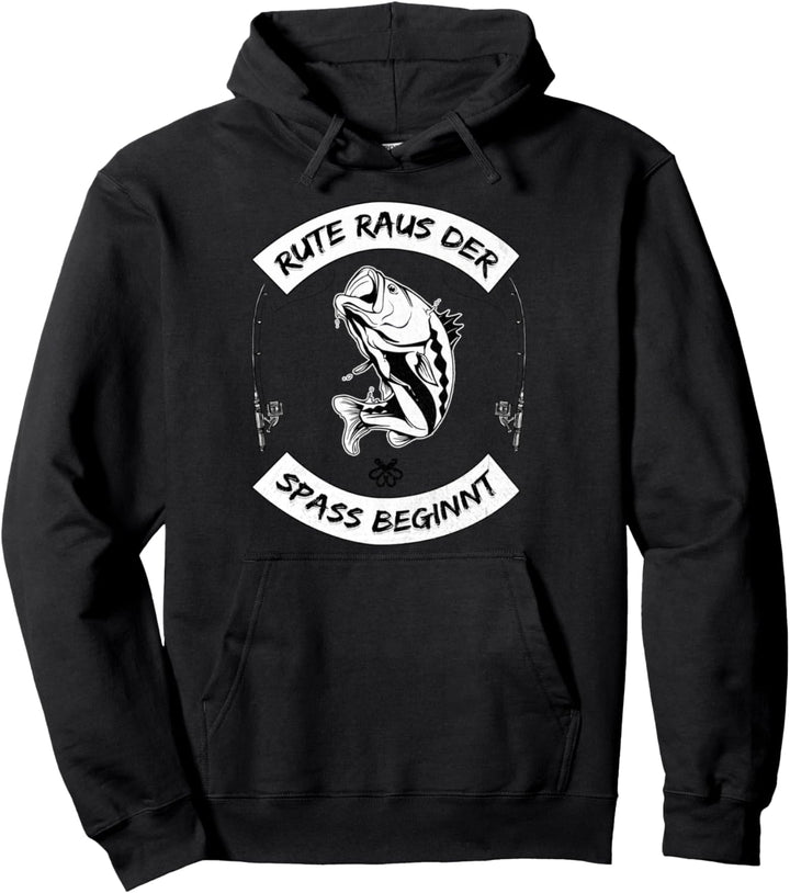 Angel Rute Raus Der Spass Beginnt Angler Fischer Geschenk Pullover Hoodie
