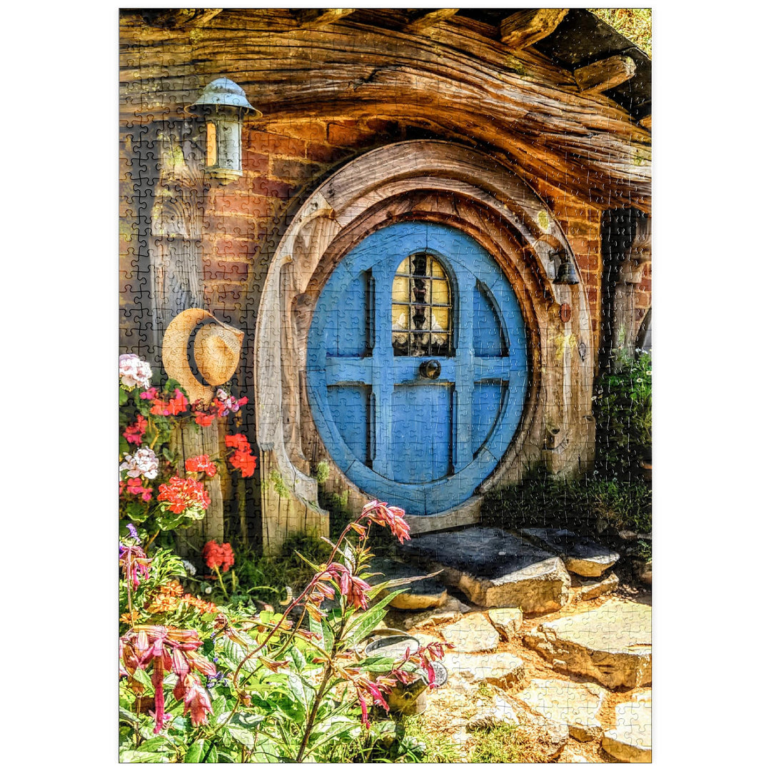 Hobbit-Haus in Hobbiton, Neuseeland - Premium 1000 Teile Puzzle - MyPuzzle Sonderkollektion von Puzz