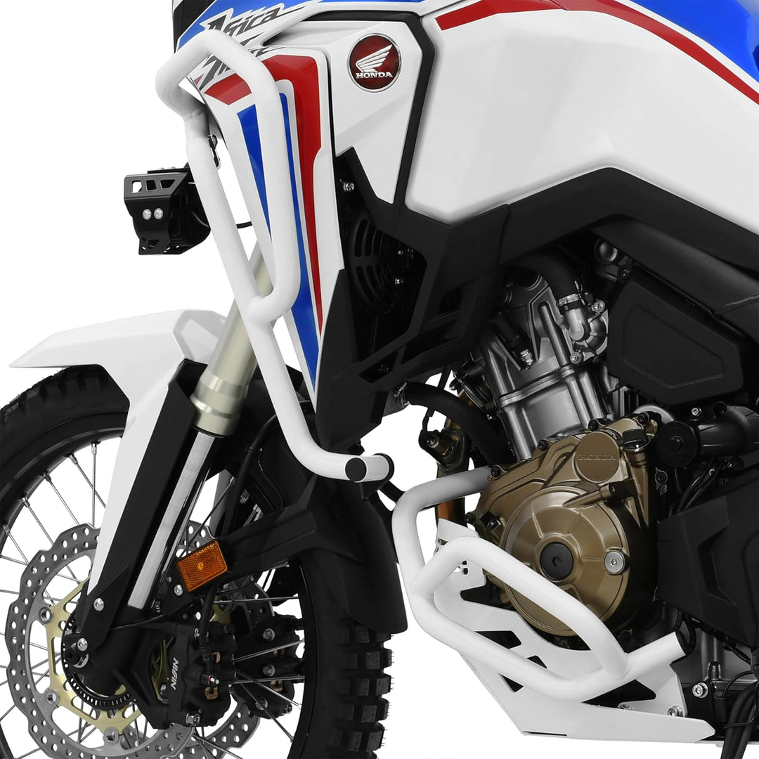 ZIEGER Sturzbügel-Set kompatibel mit: Honda CRF 1100 L Africa Twin SD08 Crash Bars weiss