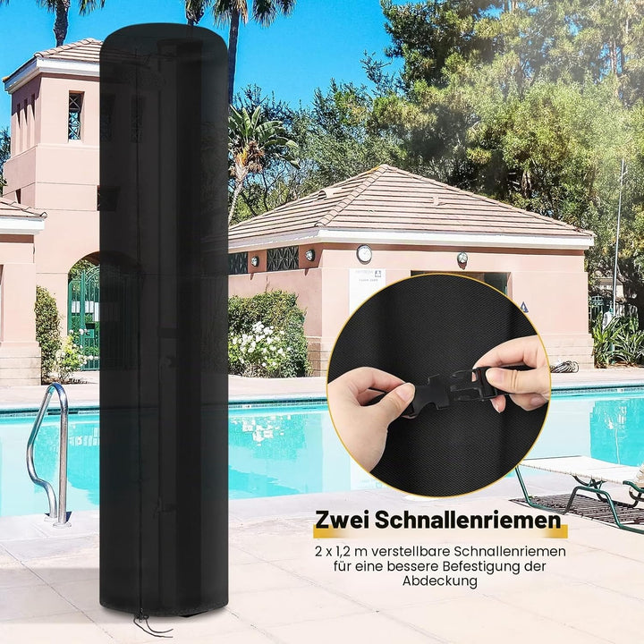Fenghome Schutzhülle für Solardusche, Wasserdicht Winddicht Gartendusche Abdeckung für Garten 420D A
