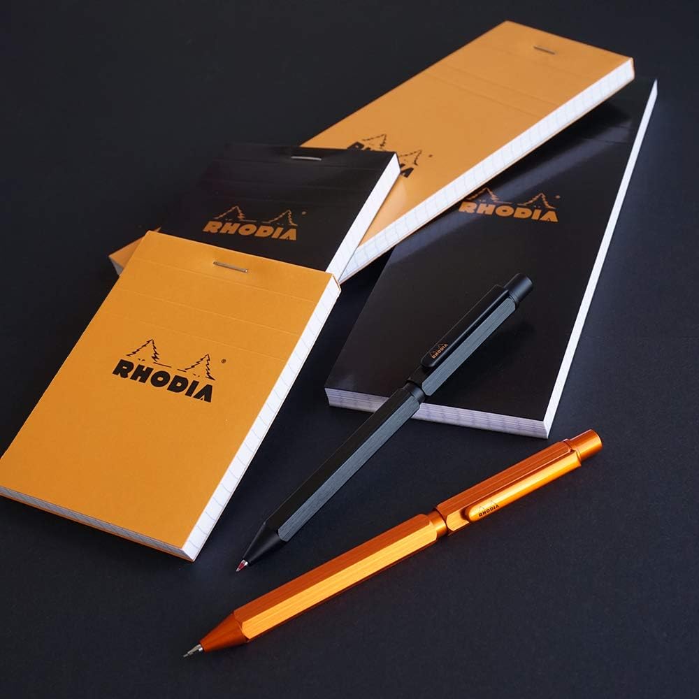 Rhodia 9340C – 3-in-1 ScRipt Multipen – 2 Kugelschreiber 0,5 mm schwarz & rot + 1 Druckbleistift Gra