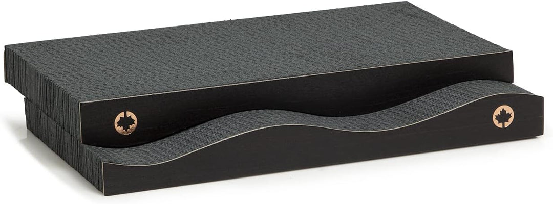 CanadianCat Company | Kratzblock aus Zwei Kratzwellen | 2 in 1 Katzen Kratzpappe | ca. 42 x 23,5 x 7
