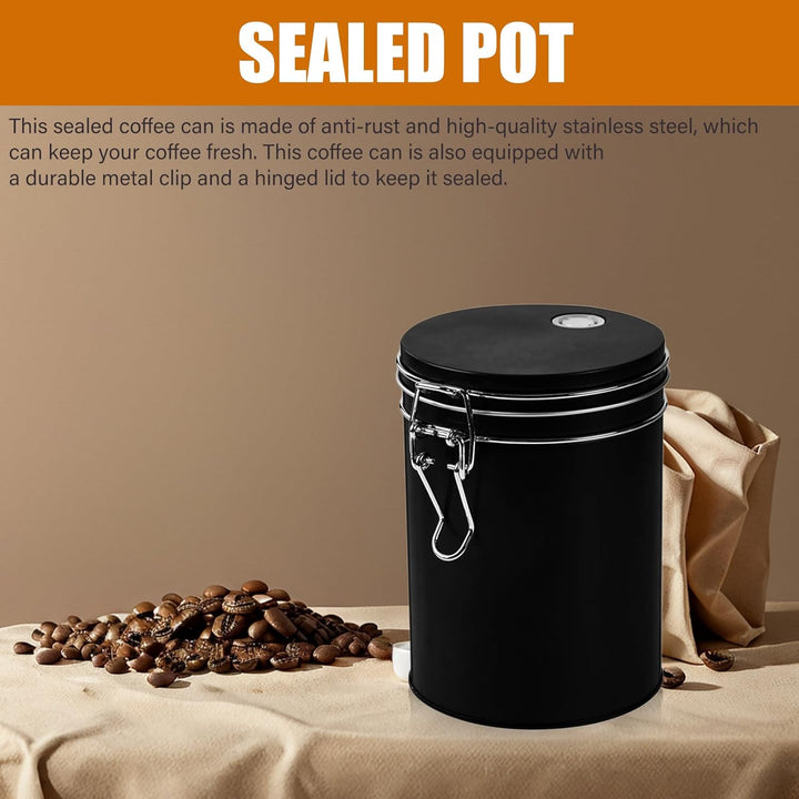 450ml Kaffeedose Edelstahl Luftdicht Mit Ventil, 2 Stuck Kaffeedose Luftdicht Aus Edelstahl, 2 Silbe