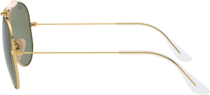 Ray-Ban Unisex Aviator Shooter Sonnenbrille, Gold (Gestell: Gold, Gläser: Grün Klassisch 001), Large