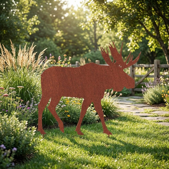 Kapaga - Gartenfigur aus Rost - Metall - Edelrost - Elch - Höhe 68 cm, Elch - Höhe 68 cm