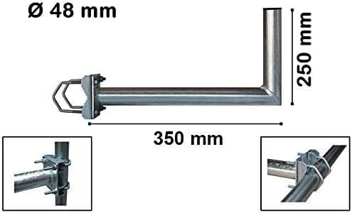 Mastausleger Stahl 35 cm Geländerhalter Sat Antenne Ausleger, Länge 35 cm
