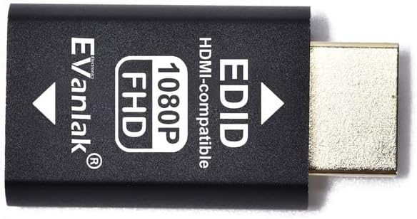 EVanlak HDMI-Emulator-Adapter (3. Generation), kompatibel mit Mac Thunderbolt auf HDMI-Switches/Exte