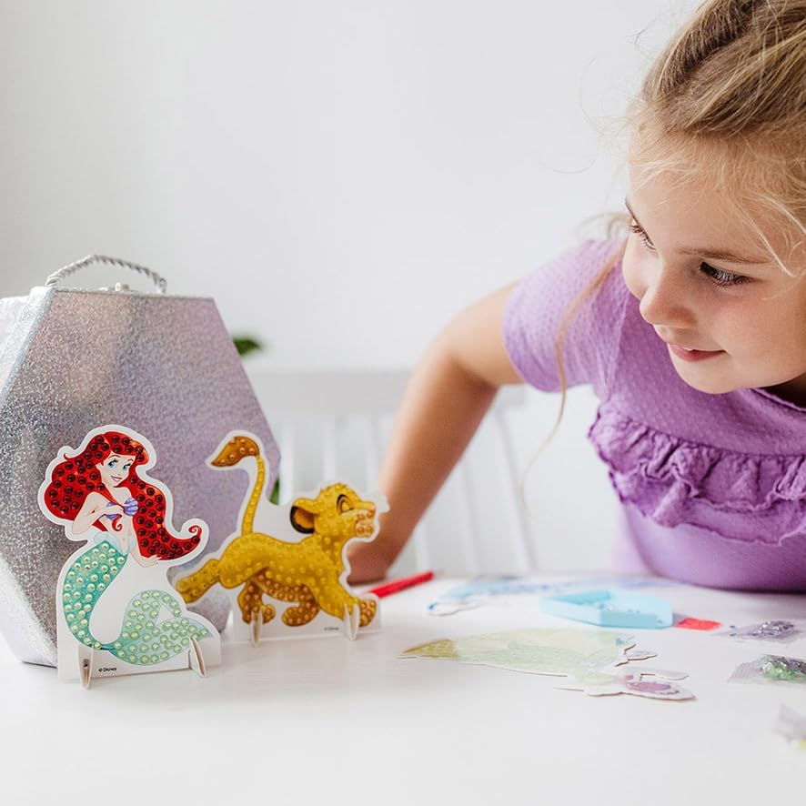 Totum Disney Diamond Painting Figuren in schöner Geschenkbox – 6 Disney Charaktere zum Verzieren mit