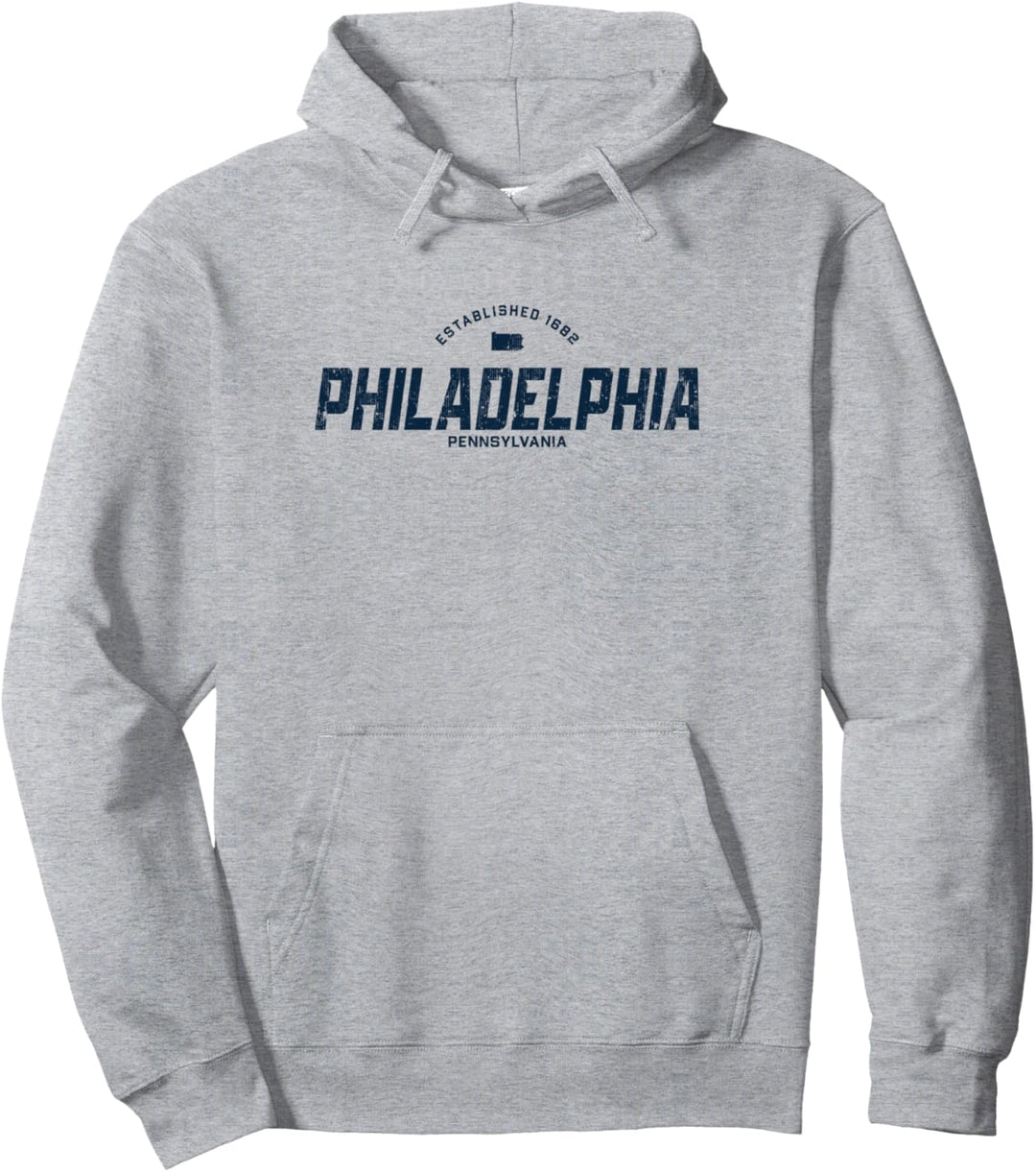 Philadelphia Pennsylvania PA Vintage Athletic Marineblau Sport Lo Pullover Hoodie