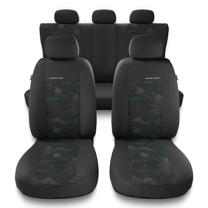 Mossa Sitzbezüge Auto passend für BMW X3 E83 F25 G01 G45 SAV 2003-. UNE-GR Grün UNE-GR Sets, Grün UN