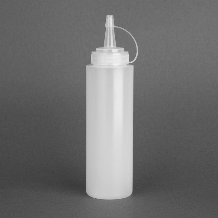 Vogue Squeeze-Sauce-Flasche mit Düsenkappe, 227 ml/8 oz, klares Polyethylen, nachfüllbare Saucenflas