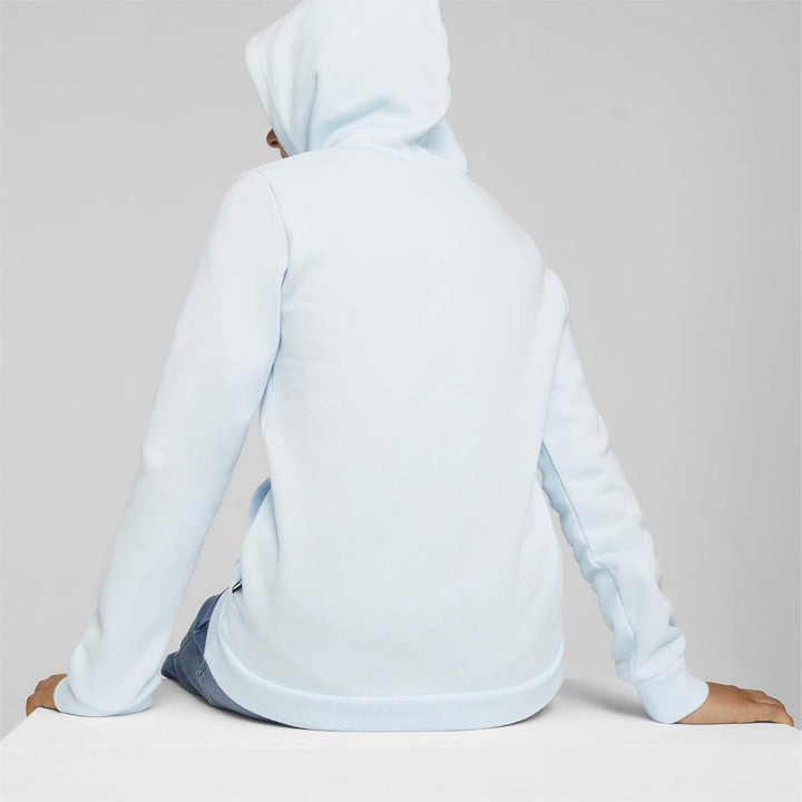 PUMA Damen Pullover Sweater Sweatshirt Kapuzensweatshirt ESS Logo Hoodie FL 104 Icy Blue, 104 Icy Bl