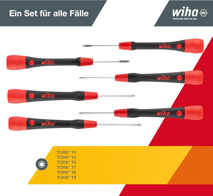 Wiha Feinschraubendreher Set PicoFinish (42997) 7-tlg. Torx I Präzisionsschraubendreher mit Halter I