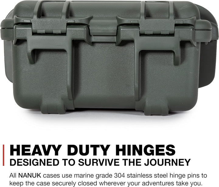 Nanuk 905 Wasserdichter Hartschalenkoffer Mit Plüschschaumeinlage - Olive Würfelförmiger Schaumstoff