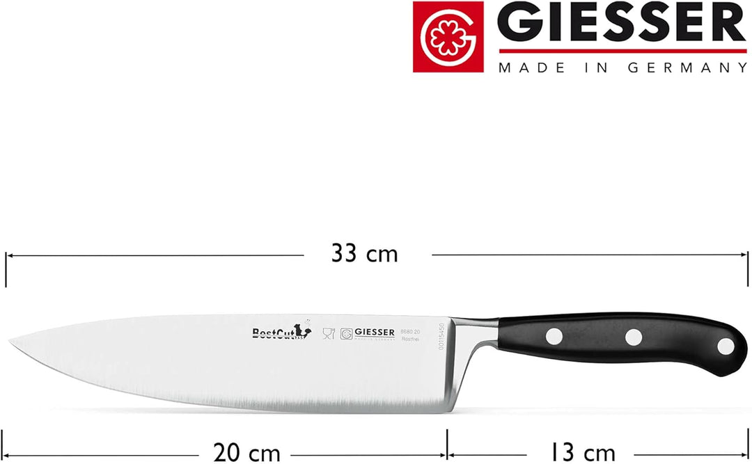 GIESSER seit 1776 - Made in Germany - scharfes esser geschmiedet 20 cm BestCut, hitzebeständig, schw