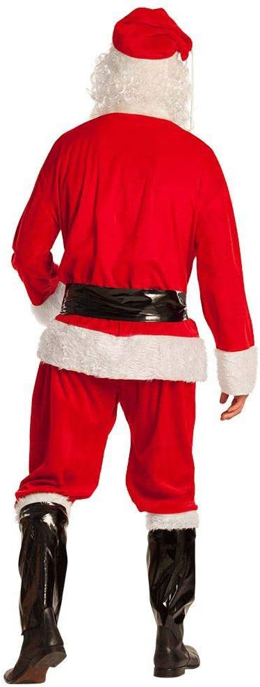 Boland 13412 - Kostüm Weihnachtsmann, Anzug mit Hose, Kurzmantel mit Gürtel, Mütze mit Bommel, Perüc