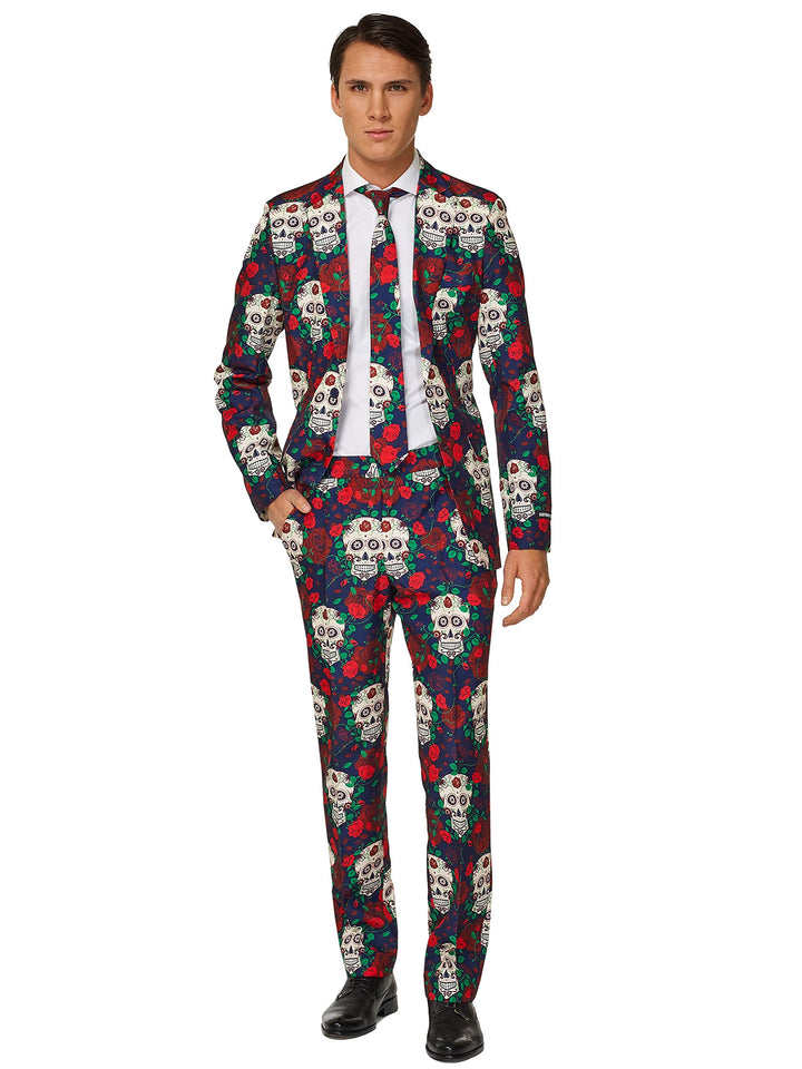 Suitmeister Herren-Weihnachtsanzug – hässliches Festtagsoutfit – bestehend aus Blazer, Hose und Kraw