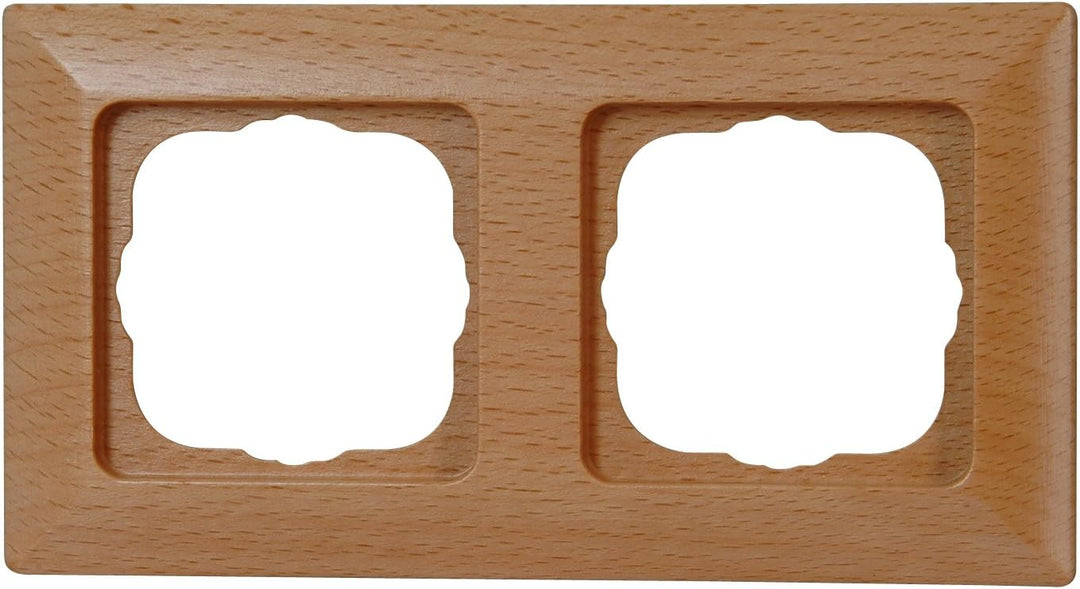 Kopp 618631089 Milano Buche Universalschalter & Abdeckrahmen 2-Fach Milano buche Echtholz Buche Bund