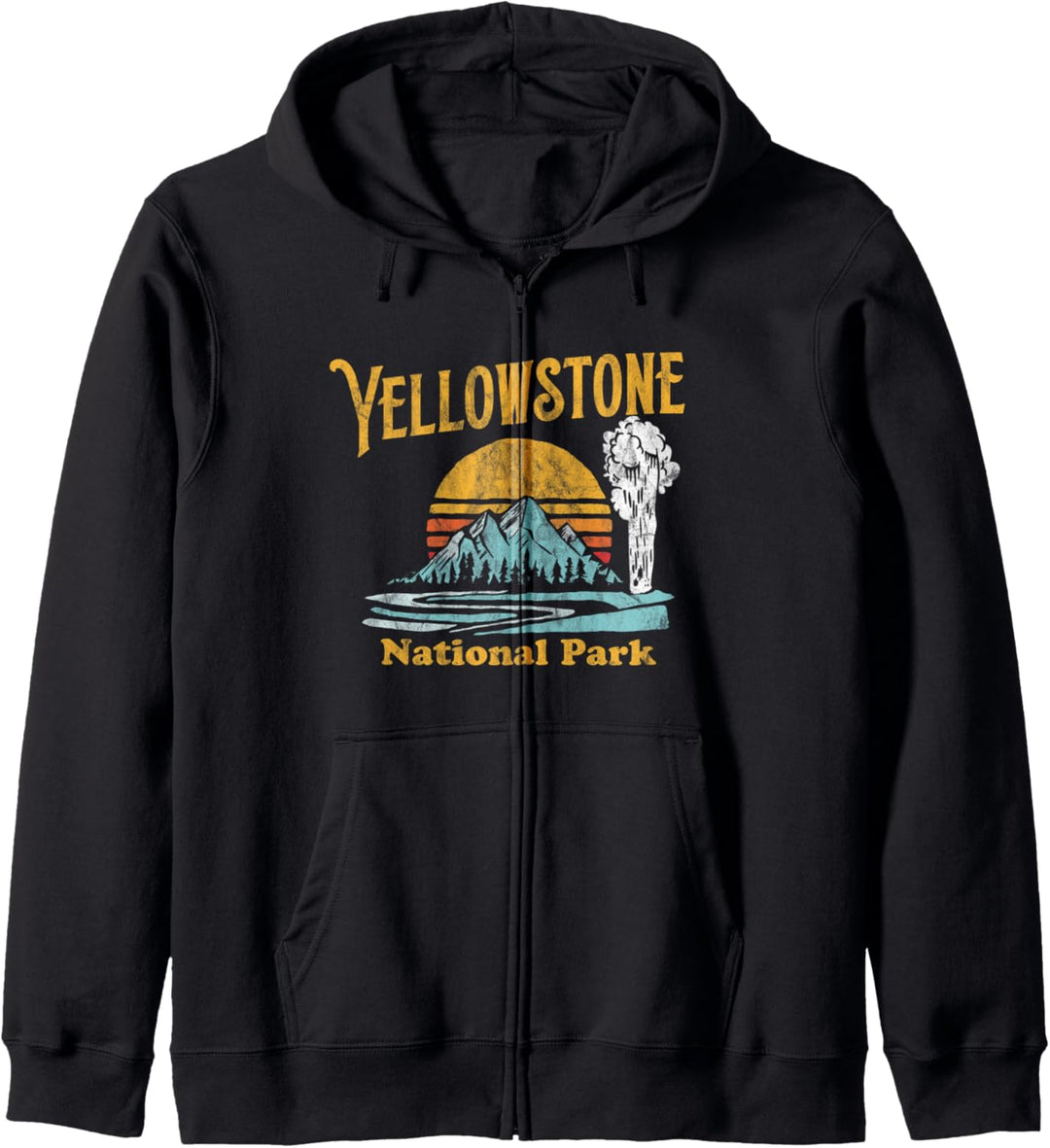 Vintage Yellowstone National Park Retro Kapuzenjacke
