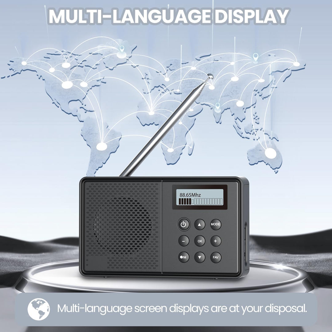 Arafuna DAB/DAB+ und UKW Radio, DAB Plus Radio mit Bluetooth, Küchenradio mit Kabel oder Akkubetrieb