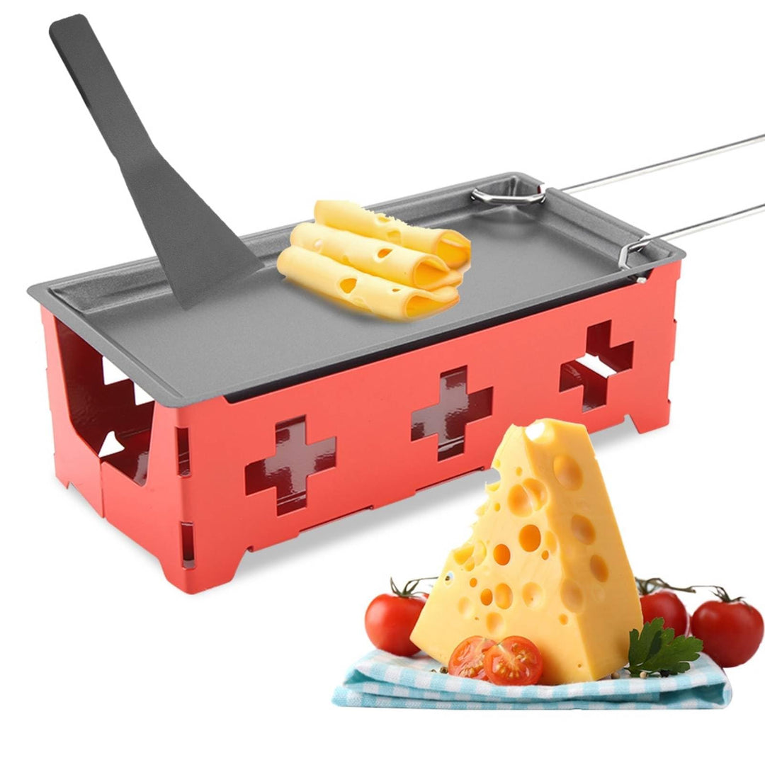 Käse-Raclette-Set, Käse-Raclette-Ofen-Set, Antihaft-Käse-Raclette, tragbares, faltbares Antihaft-Käs
