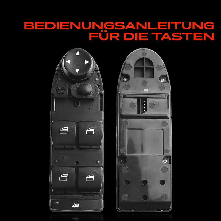 Frankberg Fensterheber Schalter 4-Polig mit 7 Tasten Vorne Links für 5er E60 5er Touring E61 2007-20