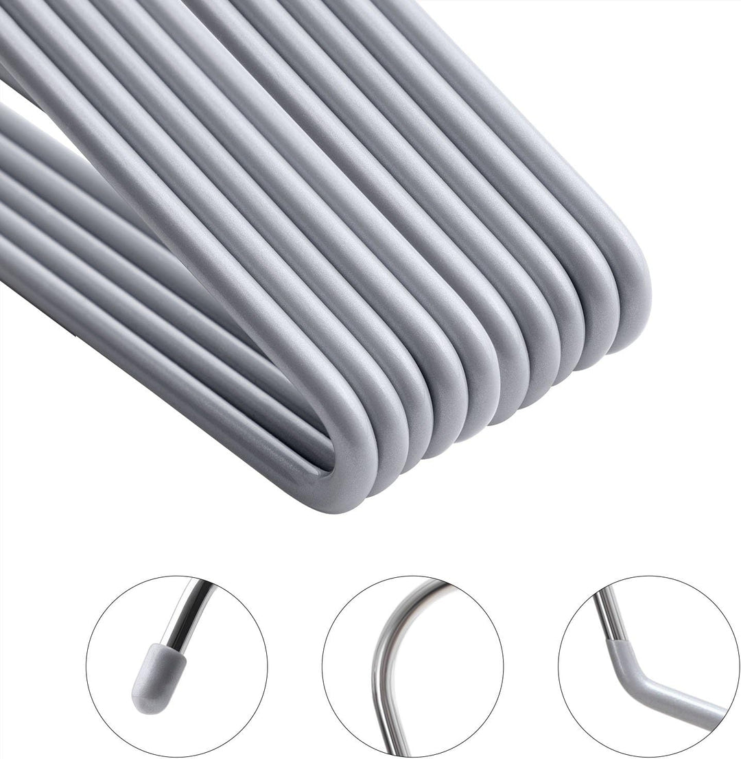 SONGMICS 20 Stück Hosenbügel aus Metall, Kleiderbügel mit offenem Ende und rutschfester Beschichtung