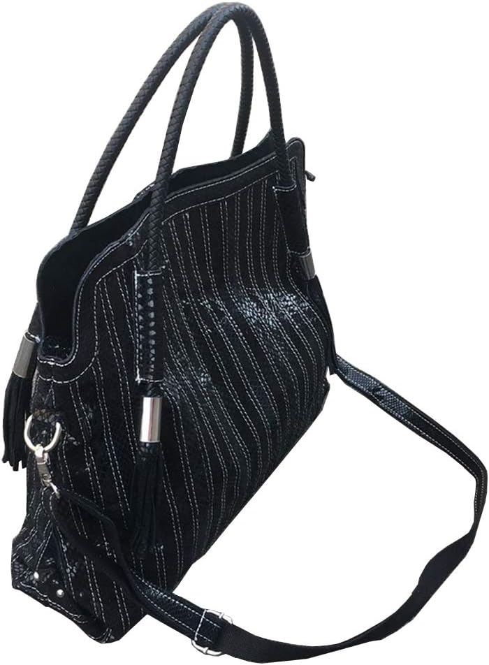 Segater® Damen Multicolor Einkaufstasche Echtes Leder Handtasche Bunte Patchwork Grosse Umhängetasch