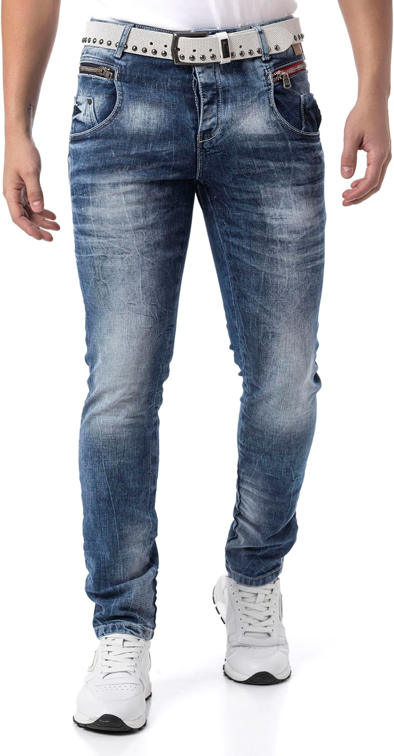 Cipo & Baxx Herren Jeans | Modernes Denim | Markante Details | Vielseitig kombinierbar für Freizeit