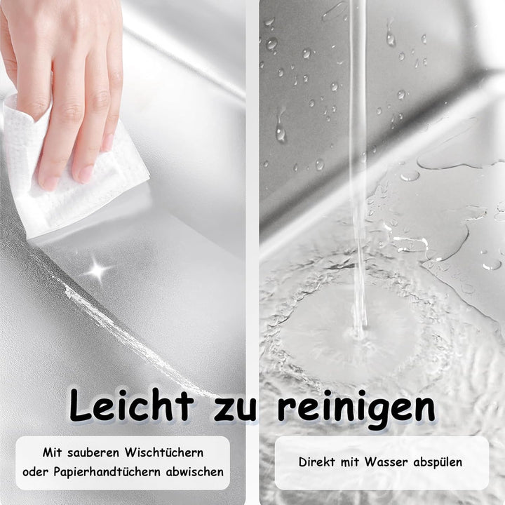 XXL Katzenklo 50 * 35 * 15CM Katzentoilette Edeltsahl Katzentoilette Gross, offenes Katzenklo für Ei