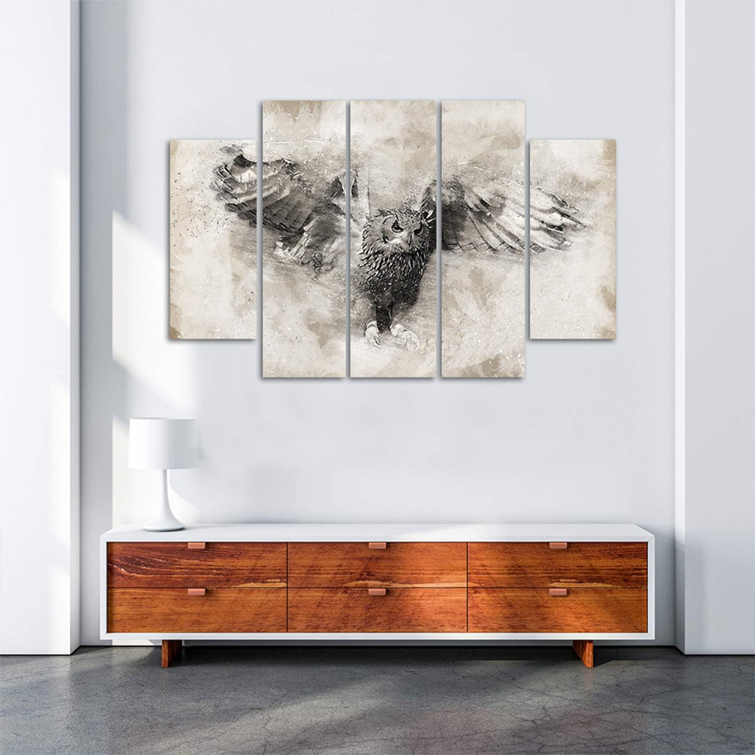 Feeby. Leinwandbild - 5 Teile - Bilder Wand Bild Wandbilder Kunstdruck XXL, 5-Teilig, Typ B, 100x70