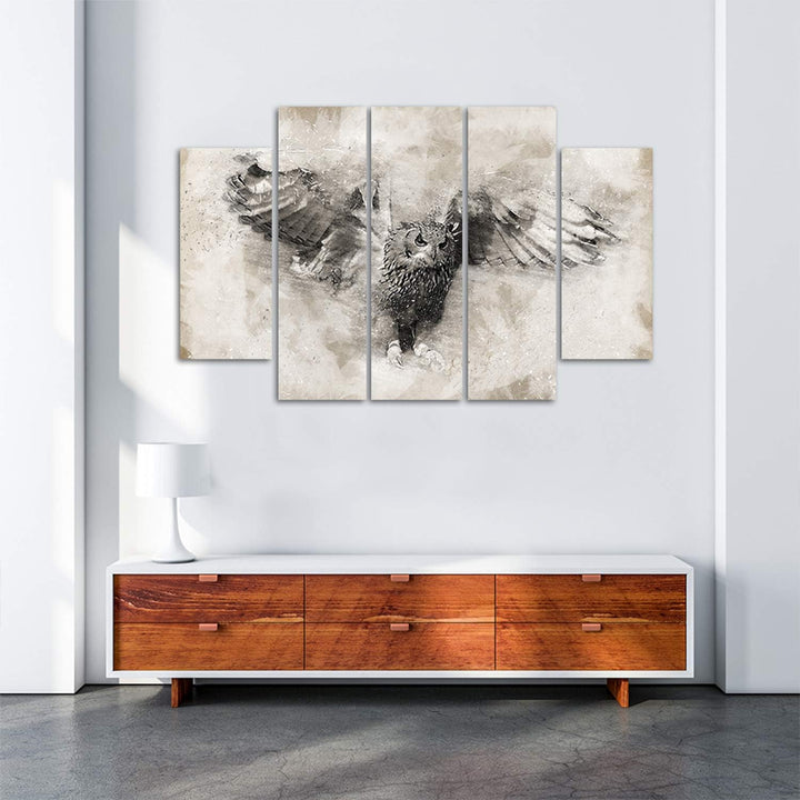 Feeby. Leinwandbild - 5 Teile - Bilder Wand Bild Wandbilder Kunstdruck XXL, 5-Teilig, Typ B, 100x70