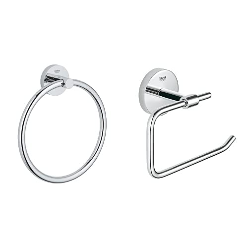Grohe Essentials Badaccessoires - Handtuchring chrom 40365001 & Bau Cosmopolitan Accessoires Bath WC