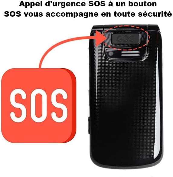 VOCA Klapphandy mit grossen Tasten für Senioren | Entsperrtes 4G LTE | Hohe Lautstärke | SOS-Taste |