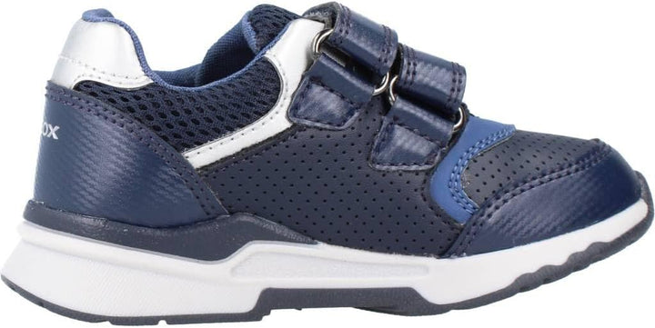 Geox Jungen B Pyrip Boy A Sneakers, Navy Silver