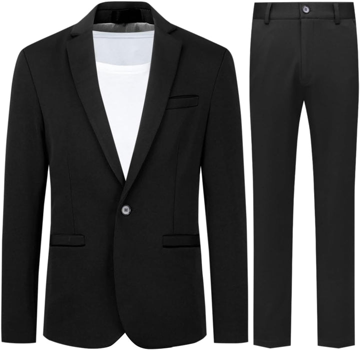 Allthemen Anzug Herren 2 Teilig Slim Fit Herrenanzug EIN Knopf Business Hochzeitanzug für Männer XS