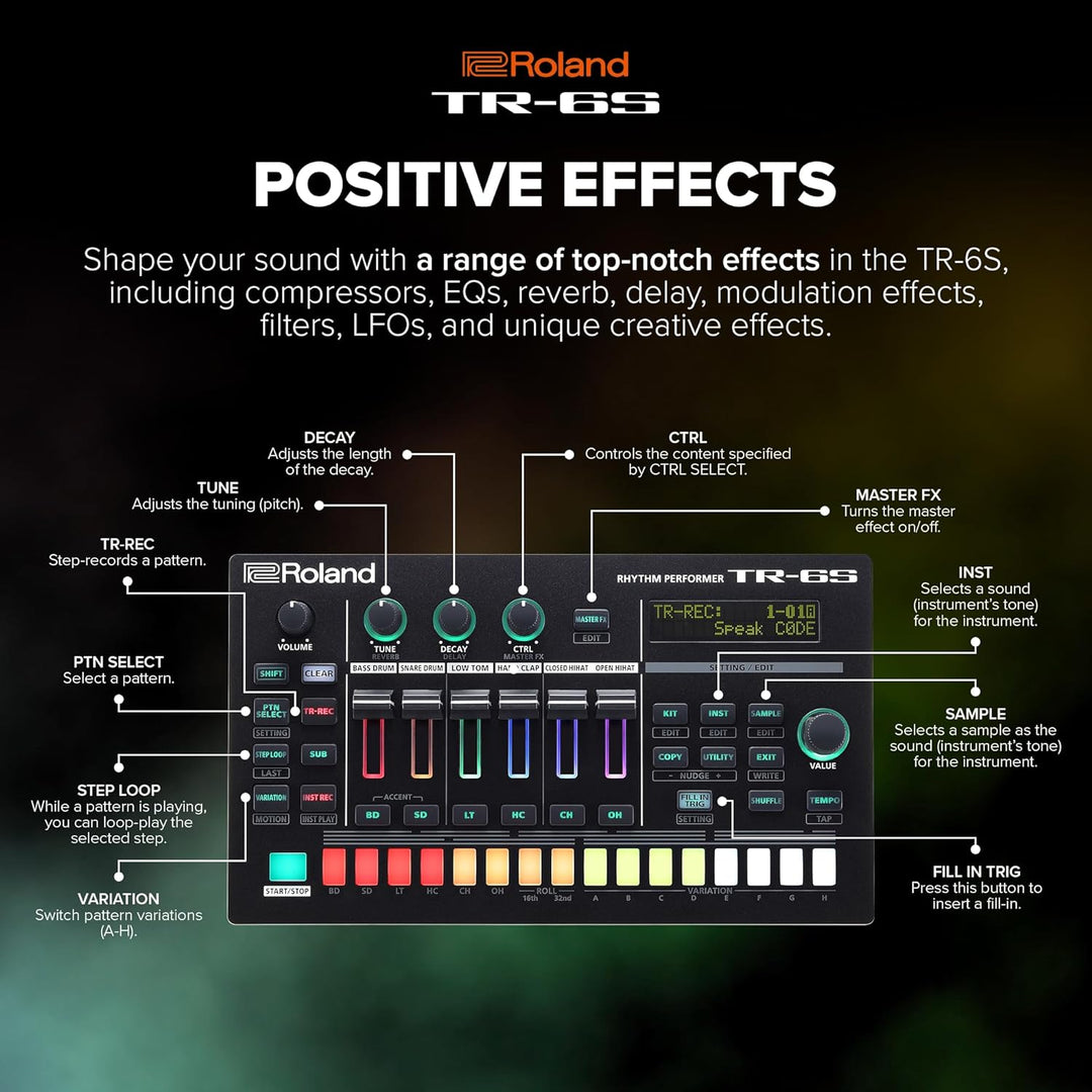 Roland TR-6S Compact Drum Machine TR-6S Single, TR-6S Single