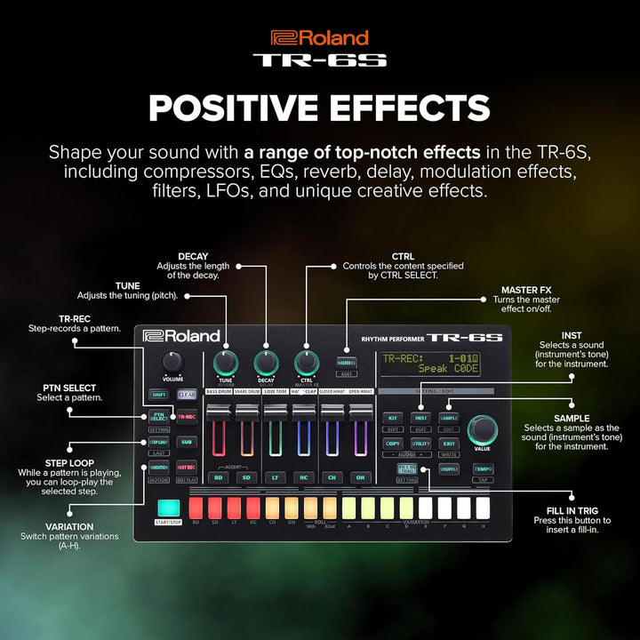 Roland TR-6S Compact Drum Machine TR-6S Single, TR-6S Single